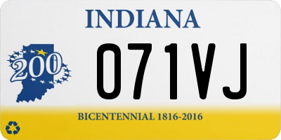 IN license plate 071VJ