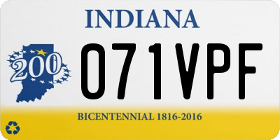 IN license plate 071VPF