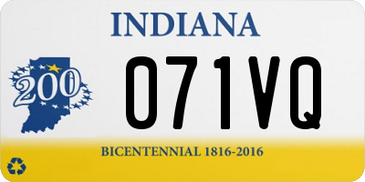 IN license plate 071VQ