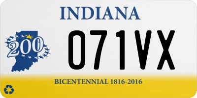 IN license plate 071VX