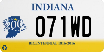 IN license plate 071WD