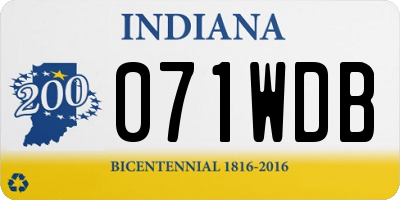 IN license plate 071WDB
