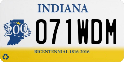 IN license plate 071WDM
