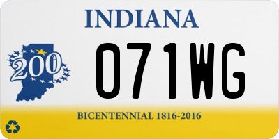 IN license plate 071WG