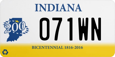 IN license plate 071WN