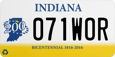 IN license plate 071WOR