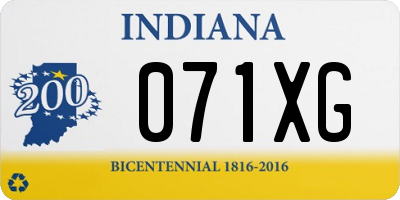 IN license plate 071XG