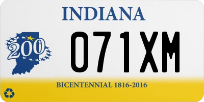 IN license plate 071XM
