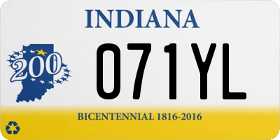 IN license plate 071YL