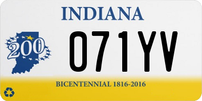 IN license plate 071YV