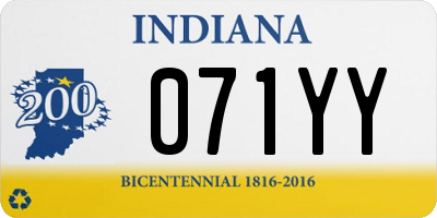 IN license plate 071YY