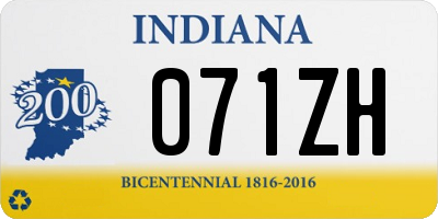 IN license plate 071ZH