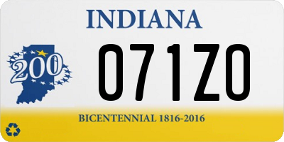 IN license plate 071ZO