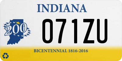 IN license plate 071ZU