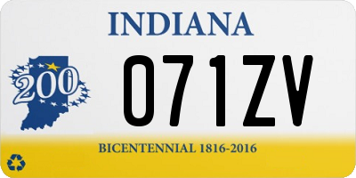 IN license plate 071ZV