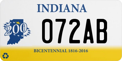 IN license plate 072AB