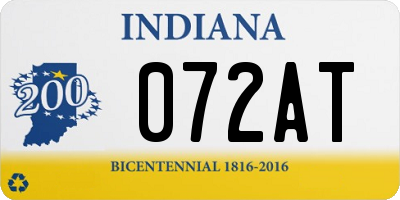 IN license plate 072AT