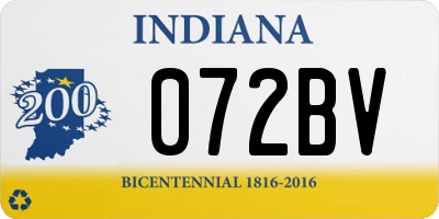 IN license plate 072BV