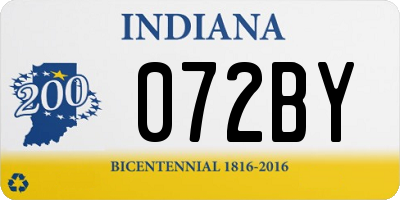 IN license plate 072BY