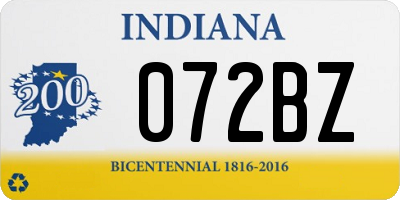 IN license plate 072BZ