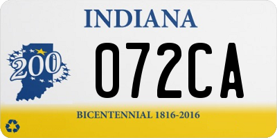 IN license plate 072CA