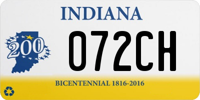 IN license plate 072CH