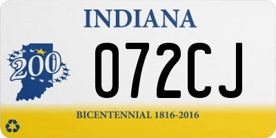 IN license plate 072CJ