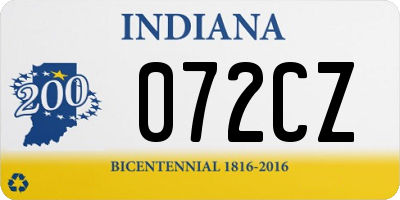 IN license plate 072CZ