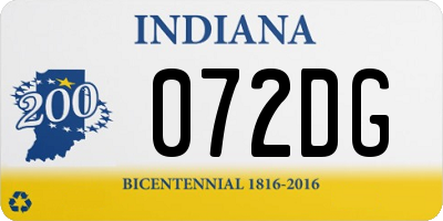 IN license plate 072DG