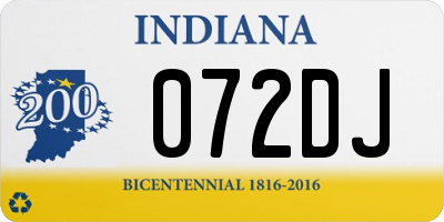 IN license plate 072DJ