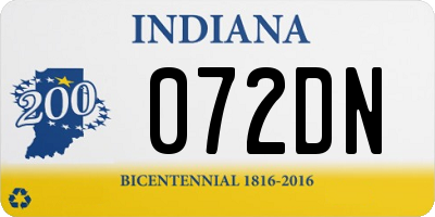 IN license plate 072DN