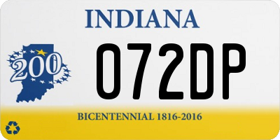 IN license plate 072DP