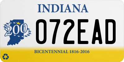 IN license plate 072EAD