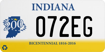 IN license plate 072EG