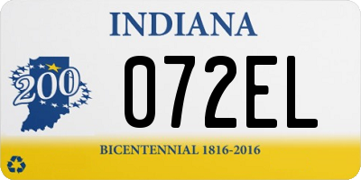 IN license plate 072EL