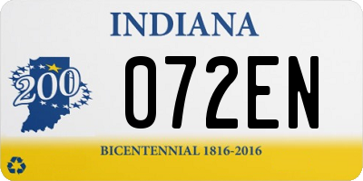IN license plate 072EN