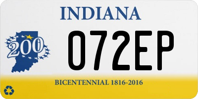 IN license plate 072EP