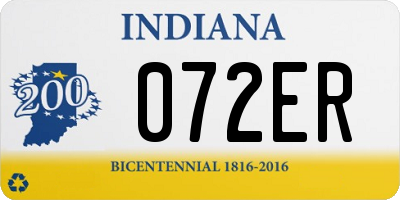 IN license plate 072ER