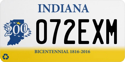 IN license plate 072EXM