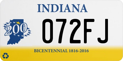 IN license plate 072FJ