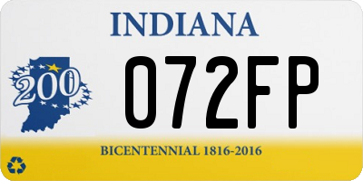 IN license plate 072FP