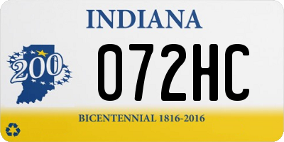 IN license plate 072HC