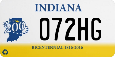 IN license plate 072HG