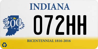 IN license plate 072HH