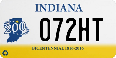 IN license plate 072HT