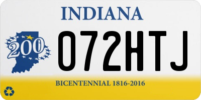 IN license plate 072HTJ