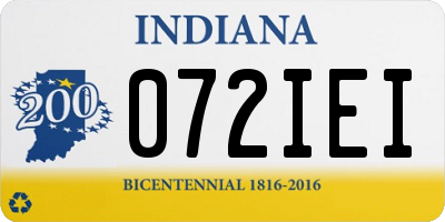IN license plate 072IEI