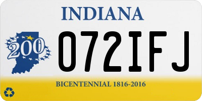 IN license plate 072IFJ