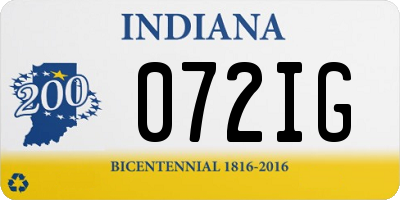 IN license plate 072IG