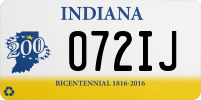 IN license plate 072IJ